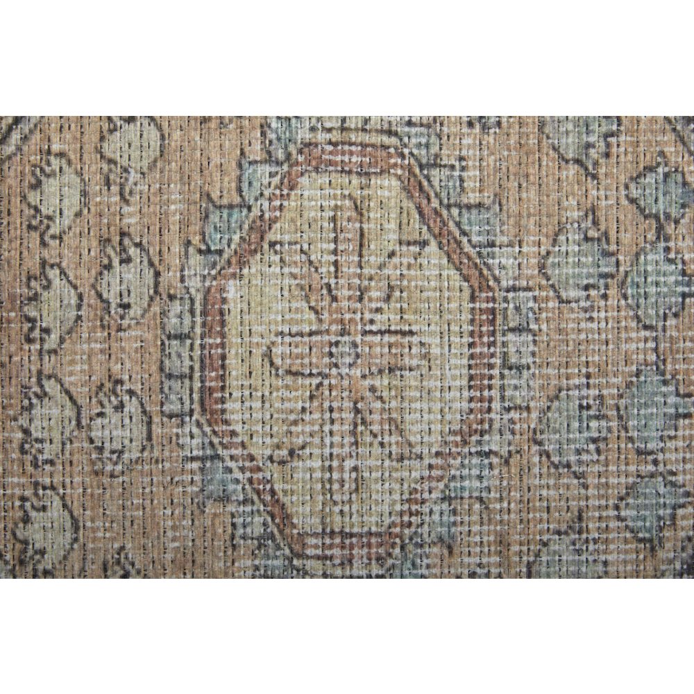Percy Vintage Medallion Rug, Pink Clay/Charcoal Gray, 9ft-2in x 12ft Area Rug, PRC39ALFBRNRSTG22. Picture 7