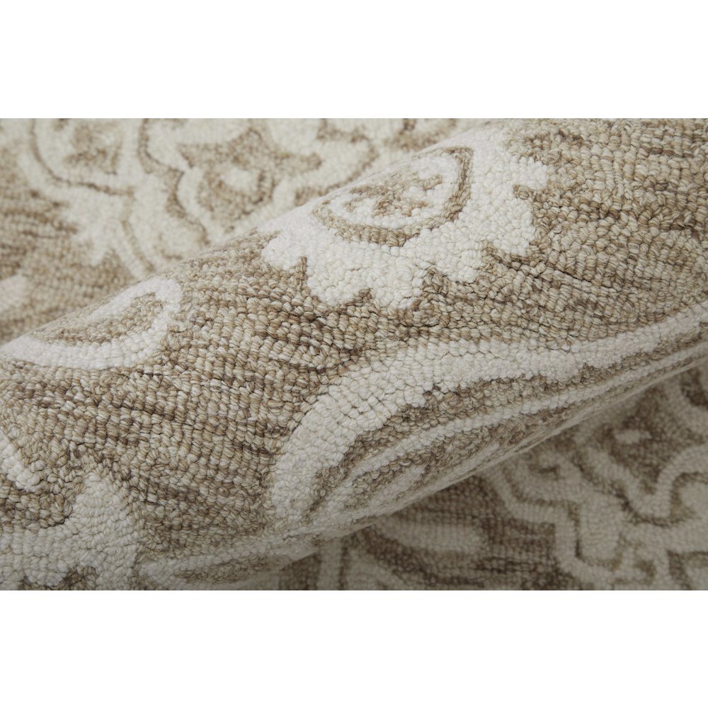 Belfort Transitional Medallion, Tan/Ivory, 10' x 14' Area Rug. Picture 4