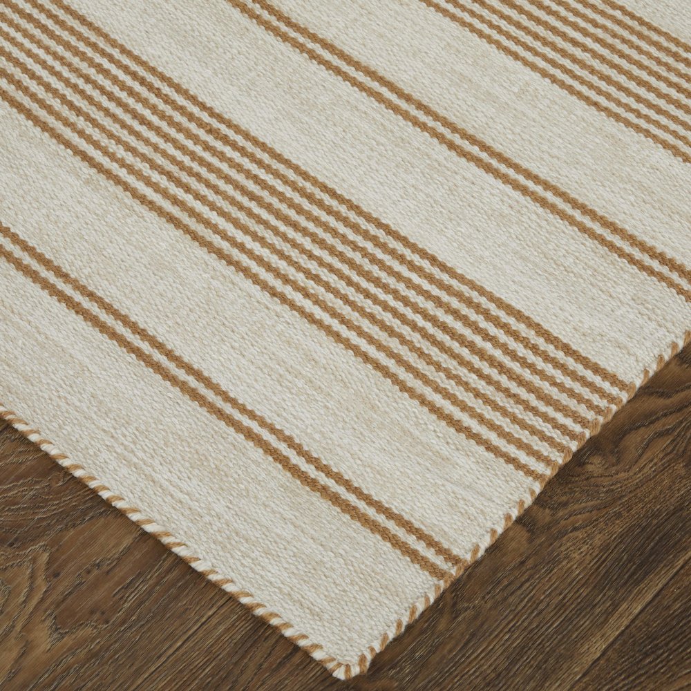 Duprine Transitional Stripes, Ivory/Taupe/Brown, 5' x 8' Area Rug. Picture 3