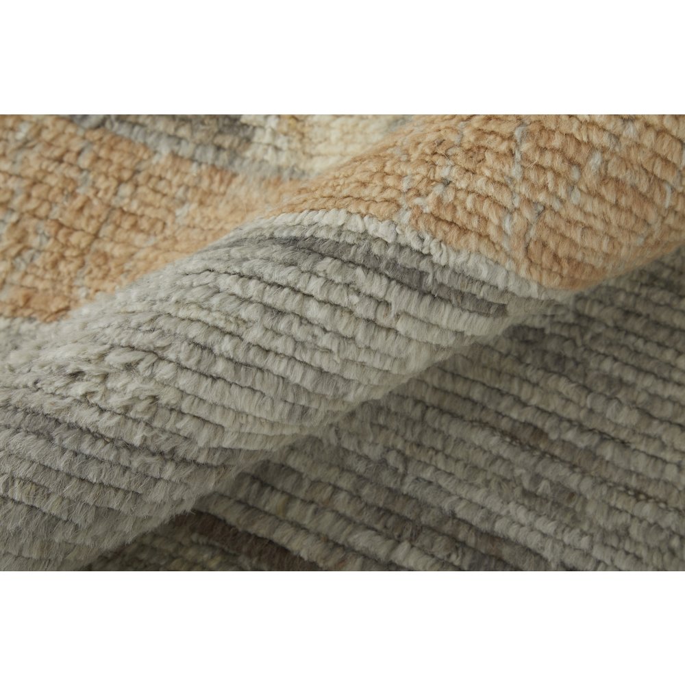 Kasbah Transitional Moroccan, Ivory/Gray/Orange, 5'-6" x 8'-6" Area Rug. Picture 5