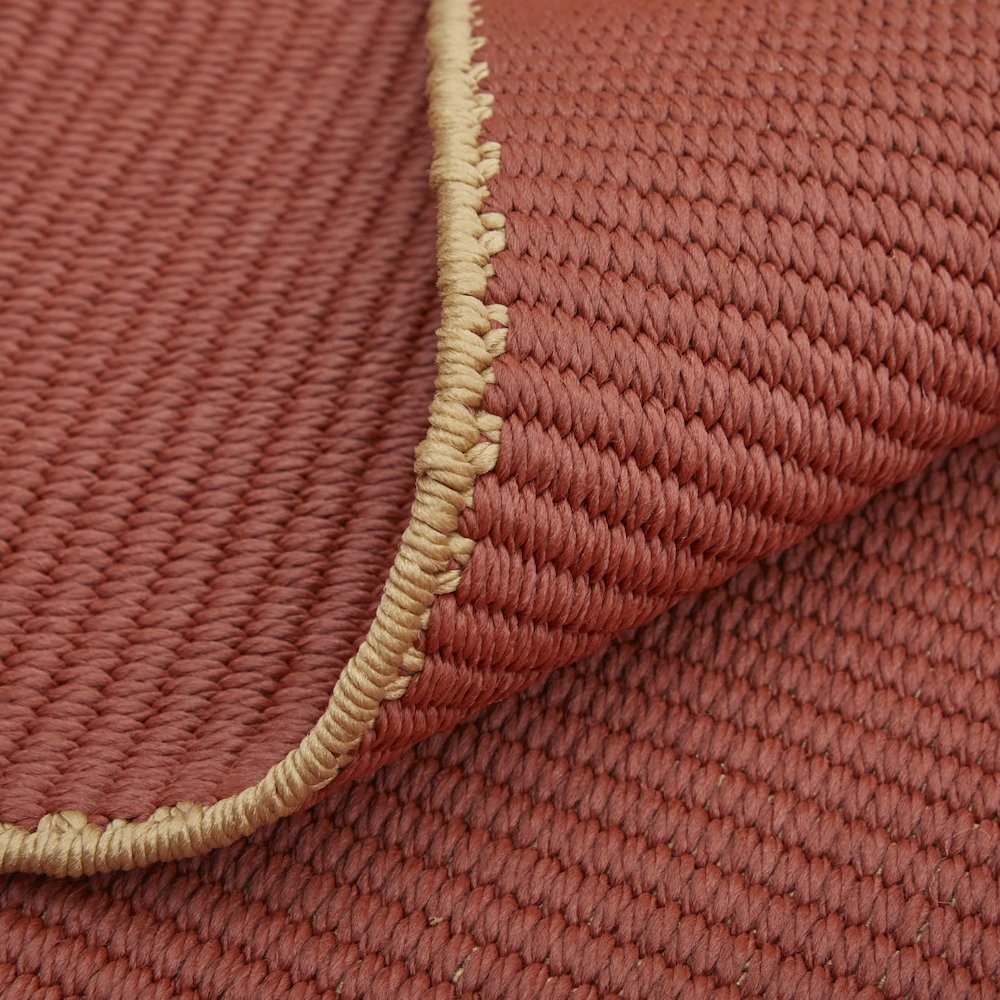 Theo Modern Solid, Red/Tan, 8' x 10' Area Rug. Picture 6
