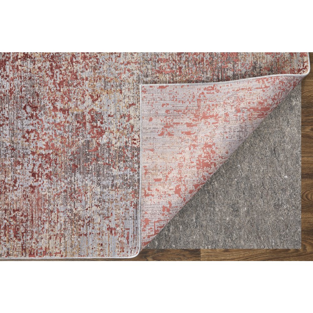 Pryor Modern Watercolor, Red/Gray/Blue, 10' x 13' Area Rug. Picture 5