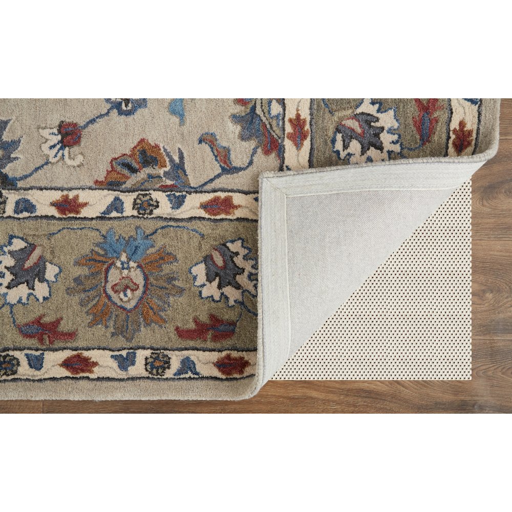 Rylan Transitional Oriental, Ivory/Taupe/Blue, 2' x 3' Accent Rug. Picture 4
