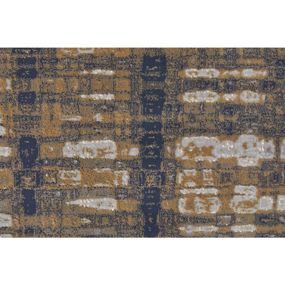 Clio Modern Abstract, Blue/Orange/Gray, 7'-9" x 10' Area Rug. Picture 6