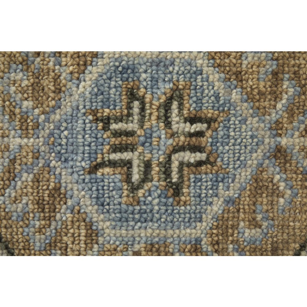 Fillmore Traditional Medallion, Blue/Green, 3' x 5' Accent Rug. Picture 6