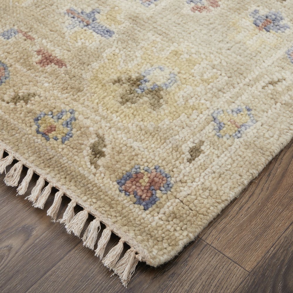 Fillmore Transitional Floral & Botanical, Brown/Tan/Blue, 8' x 10' Area Rug. Picture 3