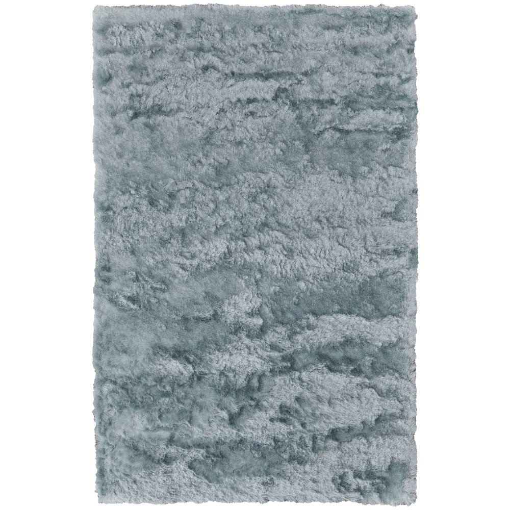 Indochine Plush Shag Area Rug, Metallic Sheen, Light Aqua Blue, 4ft-9in x 7ft-6in, 4944550FLAQ000E04. Picture 1
