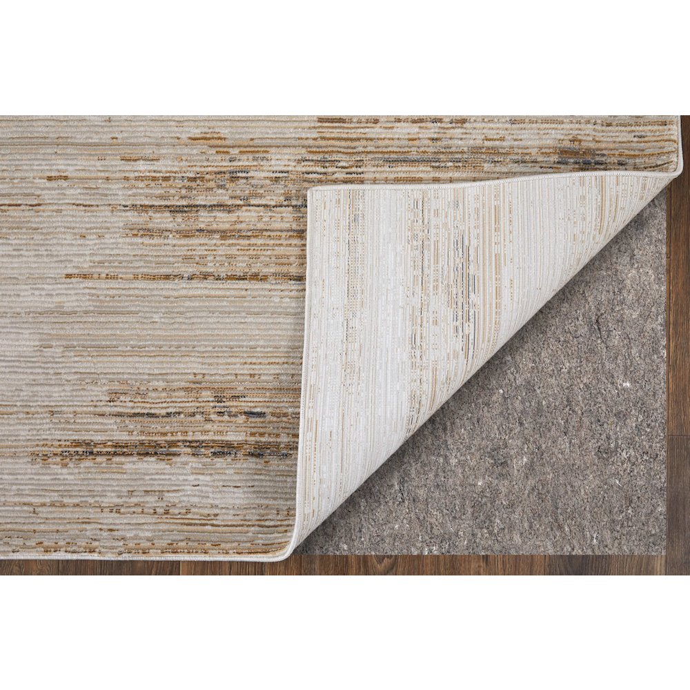 Deja Modern Distressed, Ivory/Brown/Tan, 2' x 3' Accent Rug. Picture 3