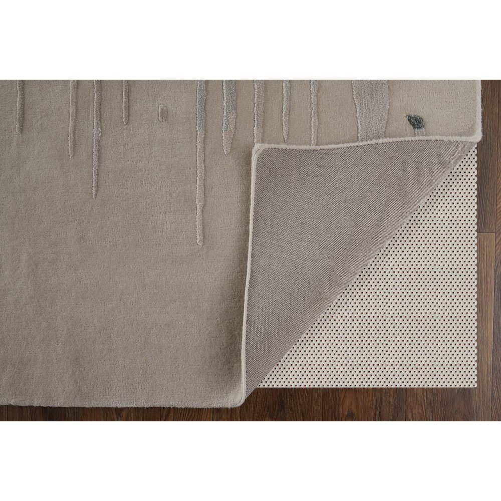 Anya Transitional Abstract, Ivory/Blue/Gray, 2' x 3' Accent Rug. Picture 5