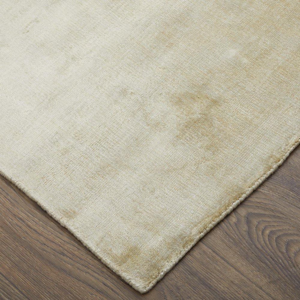 Marlowe Modern Chevron, Tan/Blue, 5'-6" x 8'-6" Area Rug. Picture 3