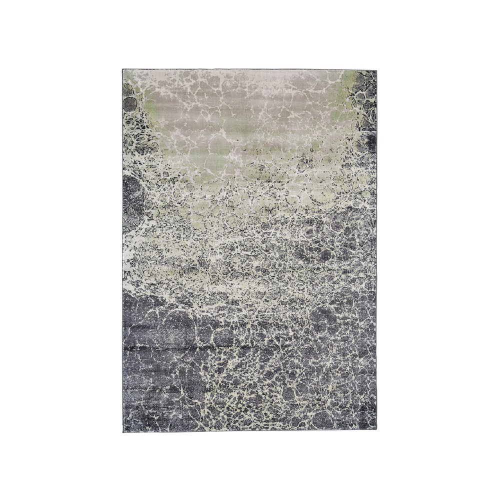 Katari Fluid Print Rug, Gray/Mint Green, 4ft - 3in x 6ft - 3in Accent Rug, 6613379FCASTPEC16. Picture 1