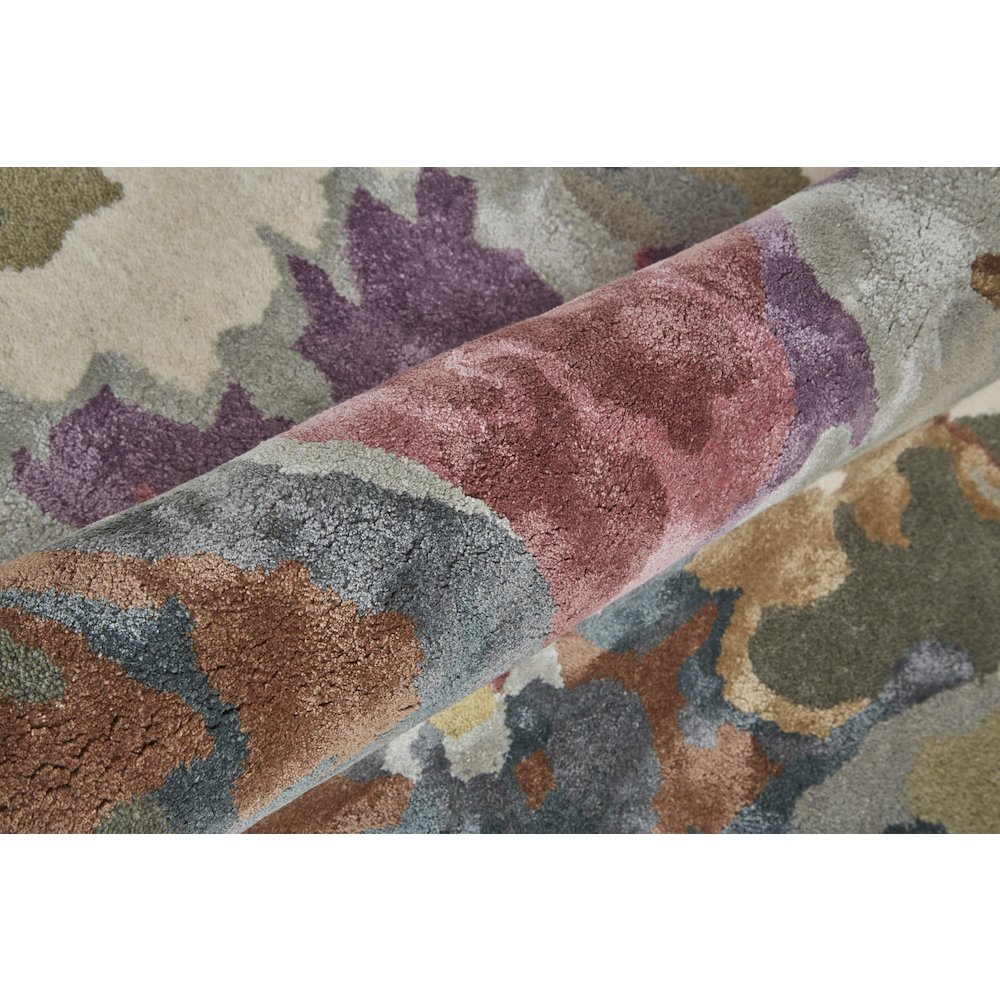 Dafney Transitional Floral & Botanical, Purple/Pink/Green, 9' x 12' Area Rug. Picture 5