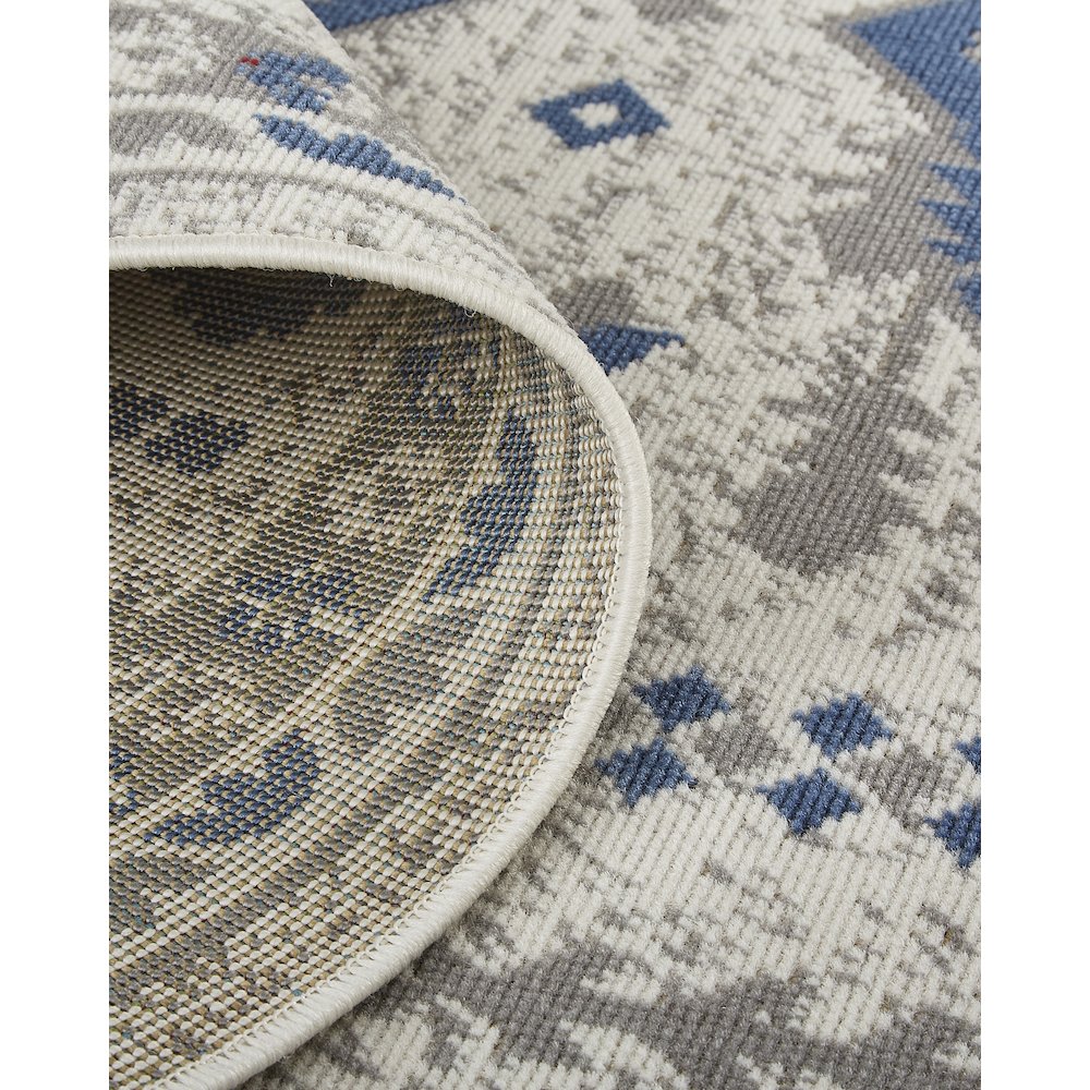 Foster Vinatge Kilim Style Rug, Midnight Blue/Gray, 10ft x 13ft - 2in Area Rug, FST3754FBLUBGEH13. Picture 5