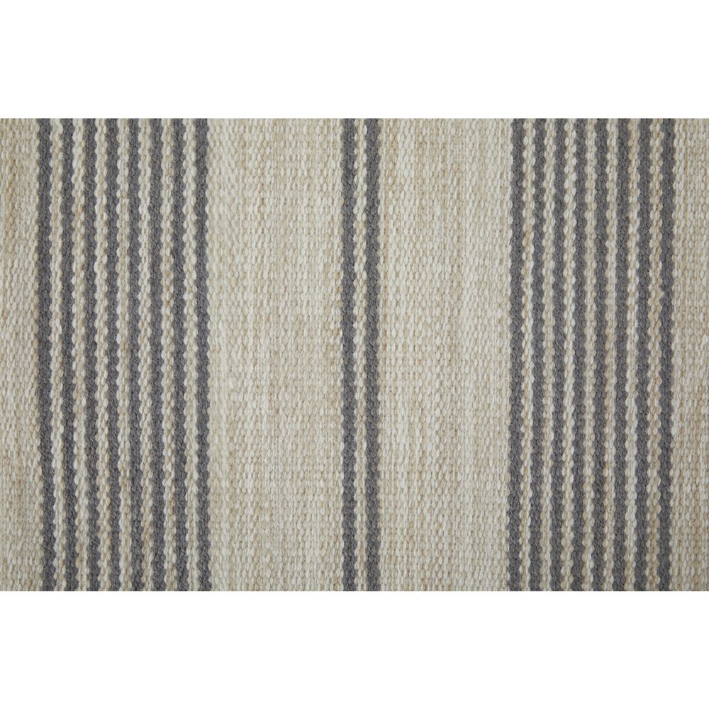 Duprine Transitional Stripes, Gray/Ivory, 10' x 14' Area Rug. Picture 6