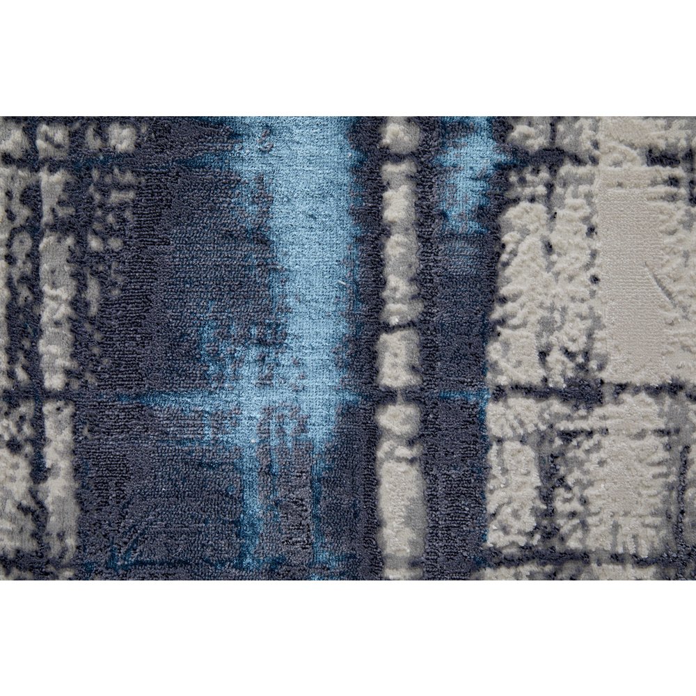 Indio Modern Abstract, Ivory/Blue/Gray, 3'-11" x 6' Accent Rug. Picture 6