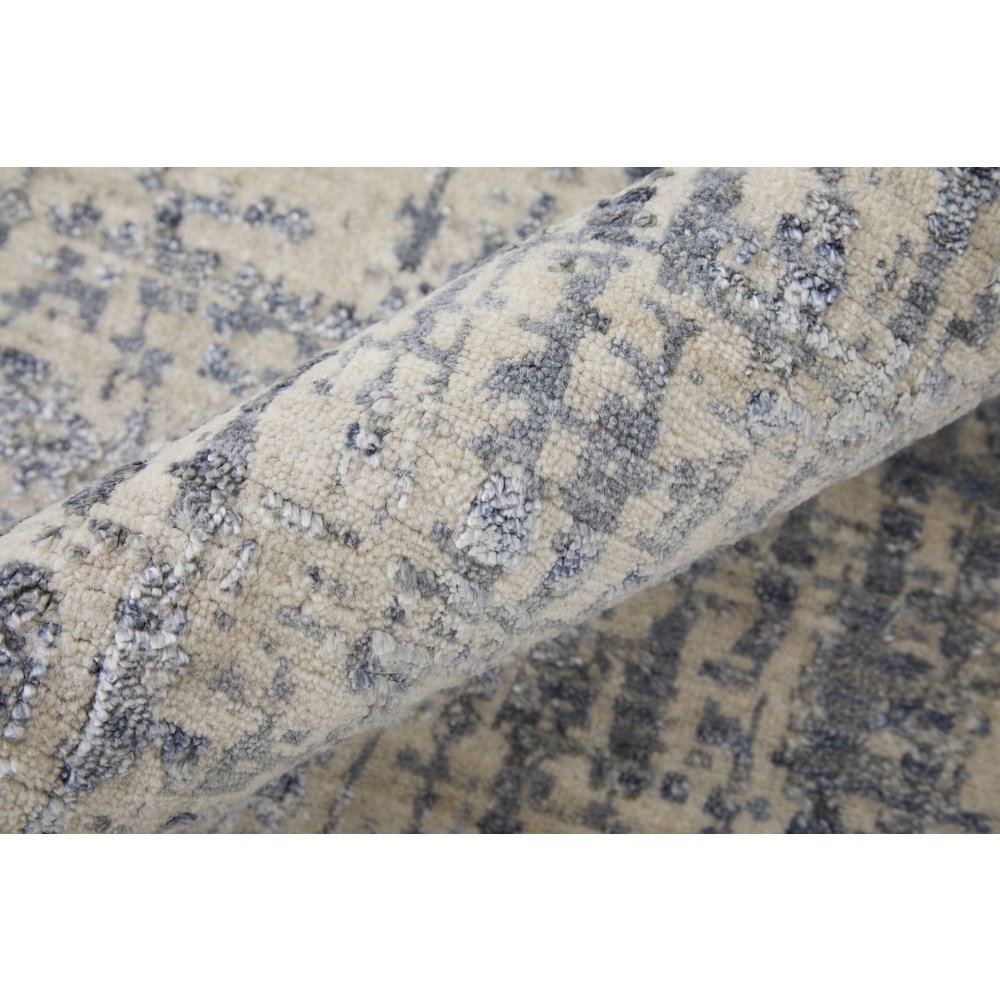 Eastfield Modern Abstract, Blue/Ivory/Gray, 8' x 10' Area Rug. Picture 5