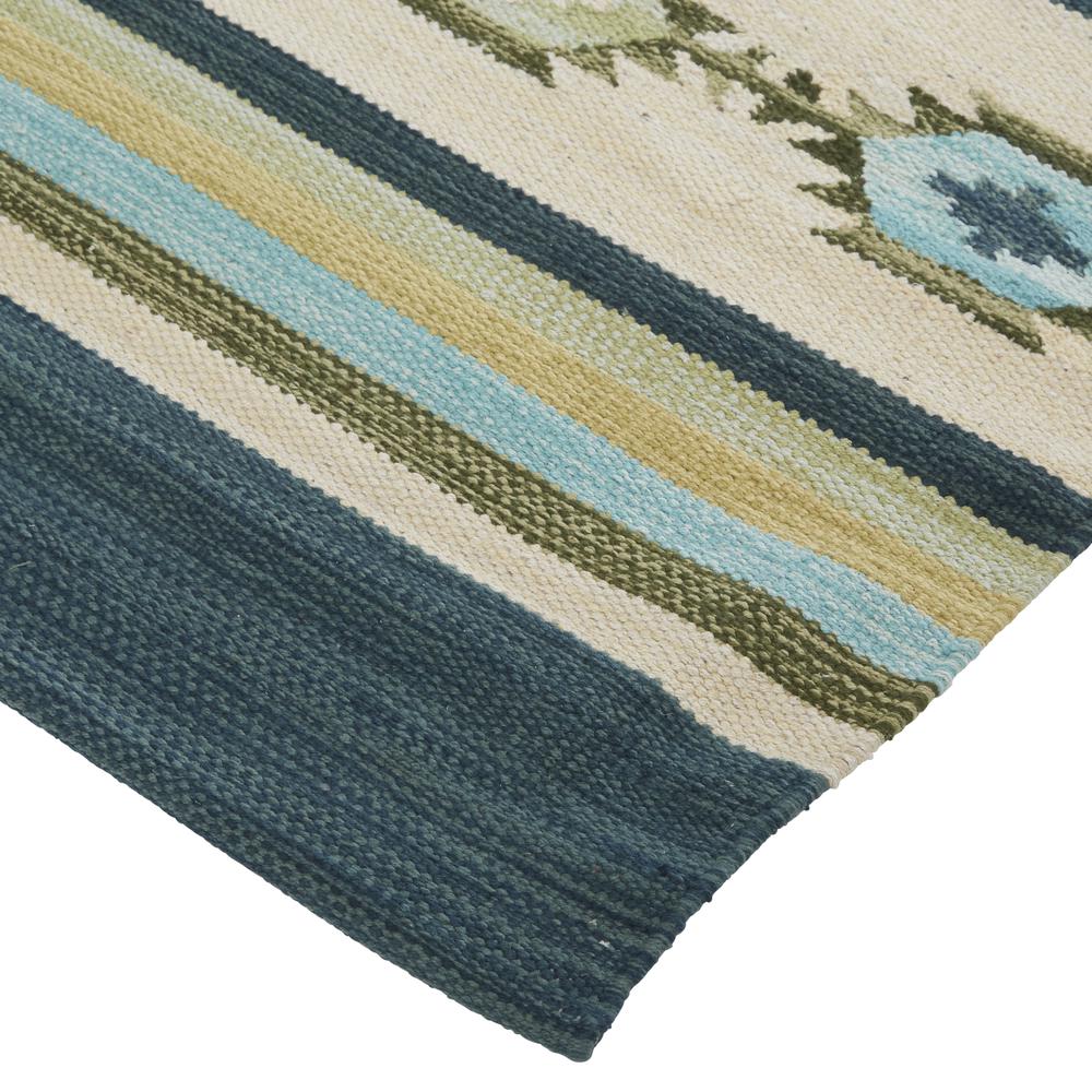 Dharma Southwestern Flatweave Rug, Sky Blue/Evergreen, 8ft x 10ft Area Rug, I94R0762SKY000F00. Picture 3