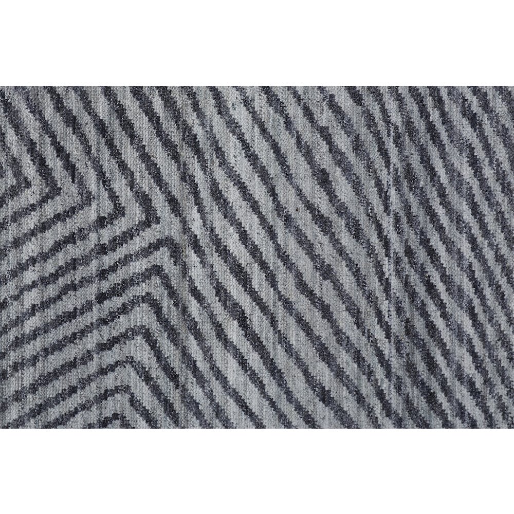 Vivien Architectural Hand Knot WoolAccent Rug, Graphite Gray/Denim, 2ft x 3ft, 8046555FGRY000P00. Picture 5