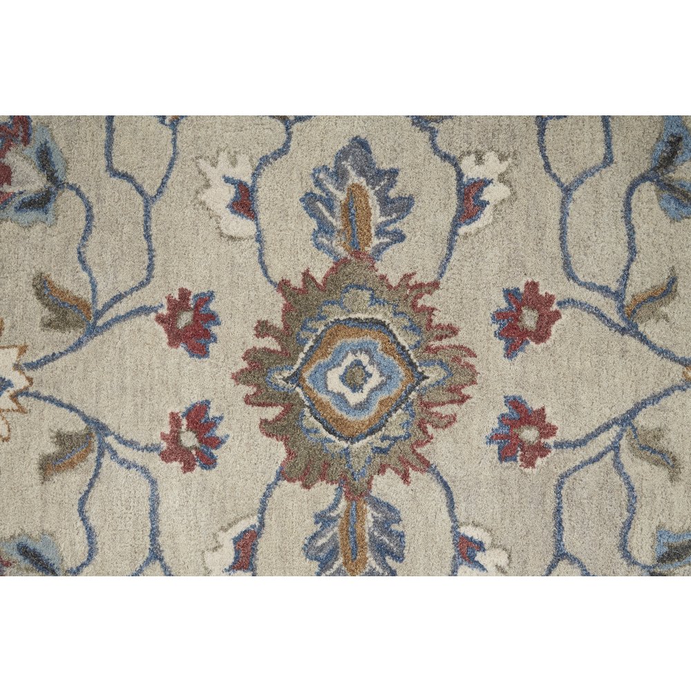 Rylan Transitional Oriental, Ivory/Taupe/Blue, 2' x 3' Accent Rug. Picture 6