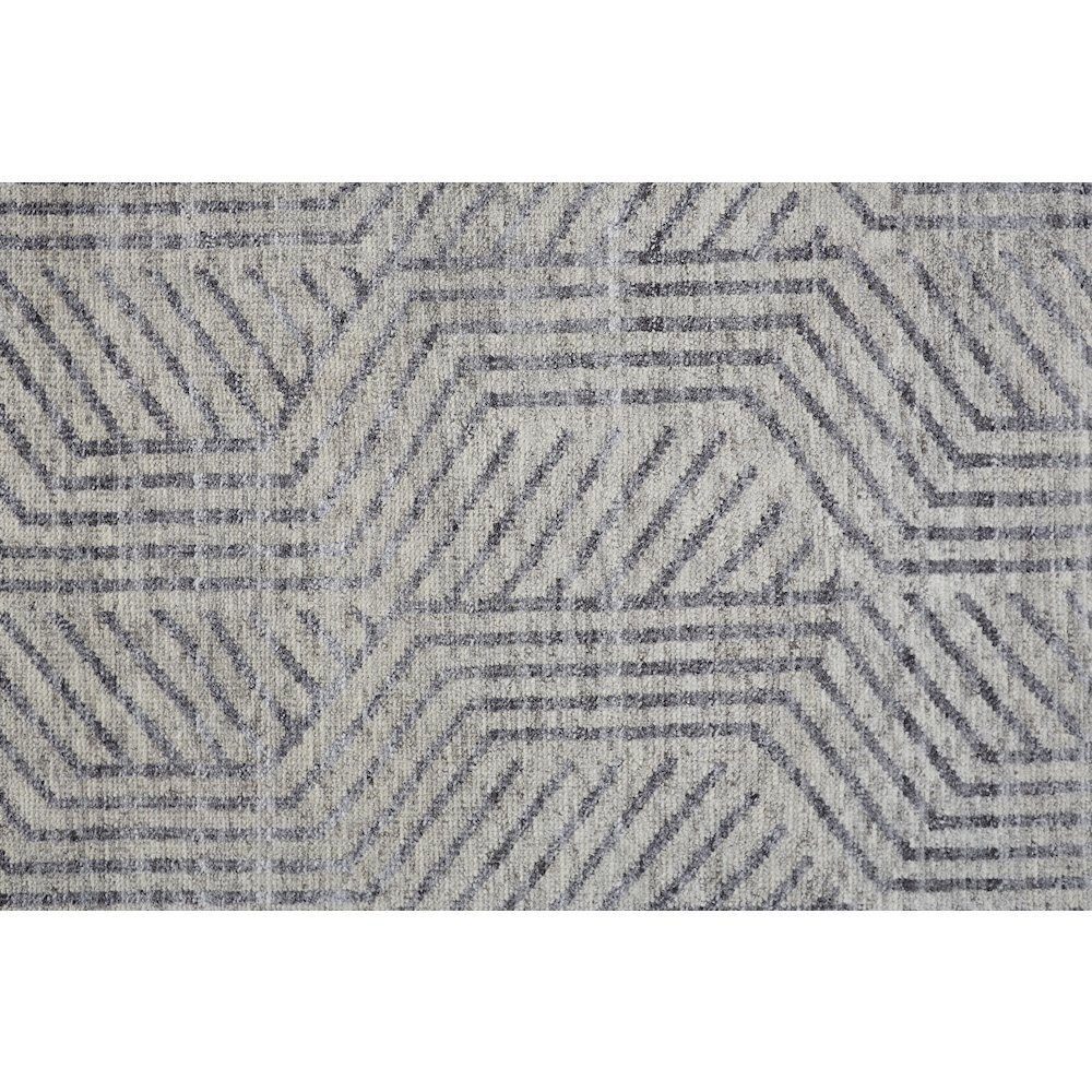 Vivien Architectural Hand Knot Wool, Opal Gray/Asphalt Gray, 2ft x 3ft, 8046556FBGE000P00. Picture 4