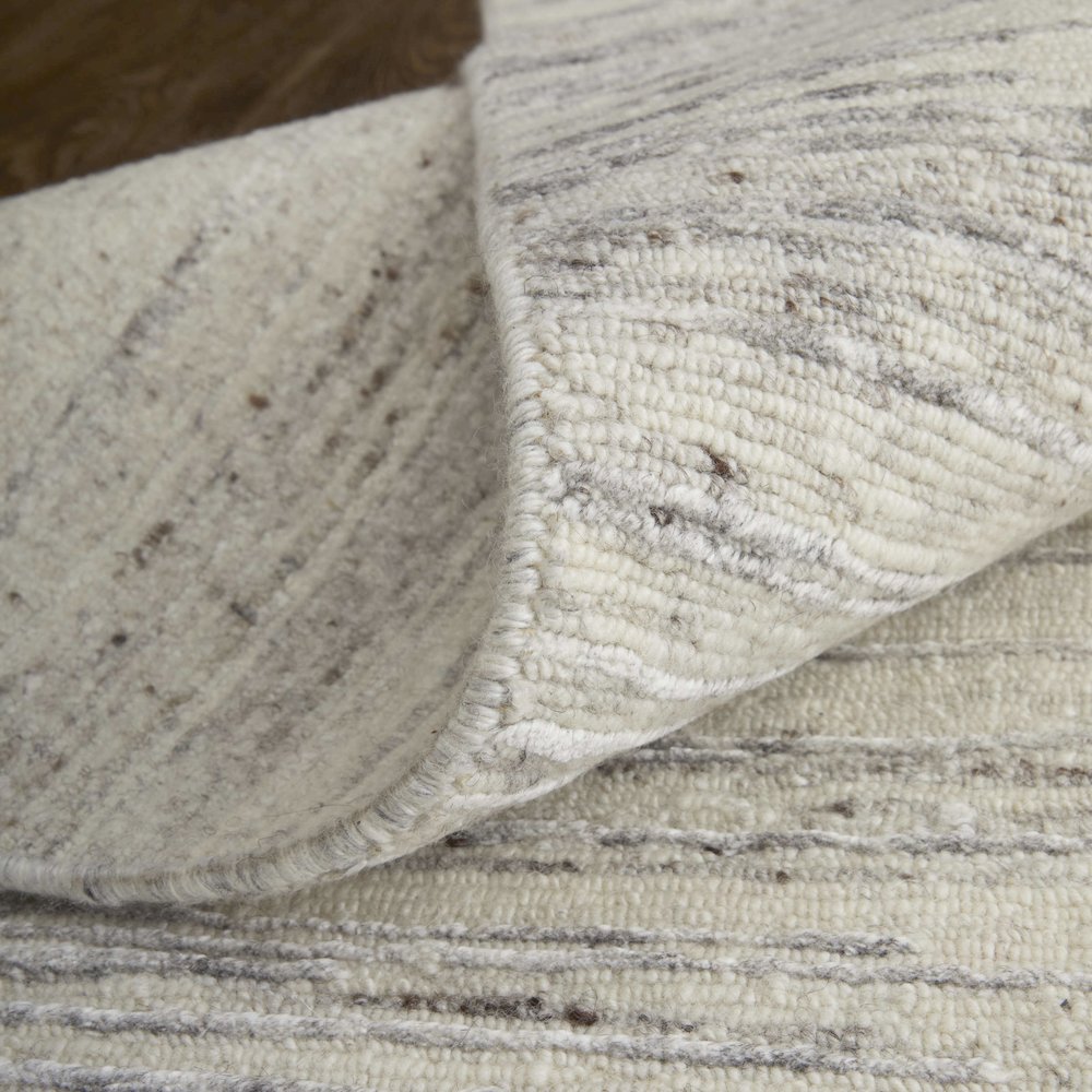 Brighton Modern Abstract, Ivory/Taupe/Silver, 8'-6" x 11'-6" Area Rug. Picture 8