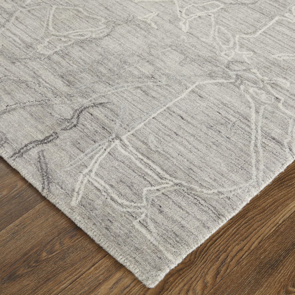Whitton Modern Abstract, Gray/Tan/Ivory, 2' x 3' Accent Rug. Picture 3
