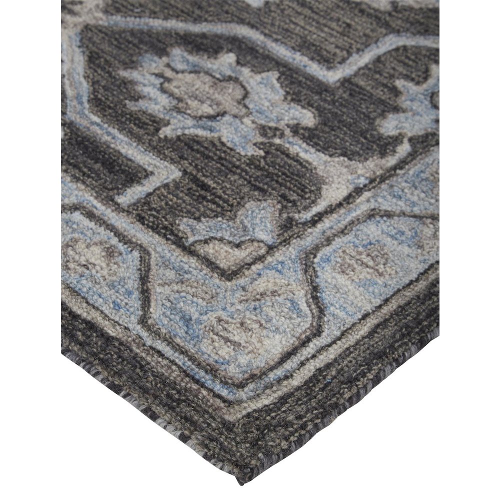 Fallon Rustic Farmhouse Rug, Flora/Fauna, Light Gray/Black, 5ft x 8ft Area Rug, FLN8839FCHL000E10. Picture 3