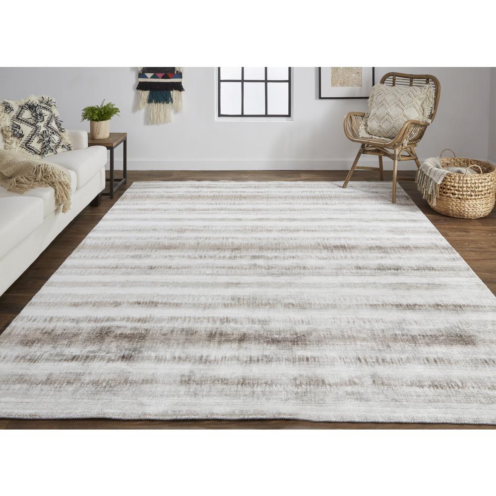Mackay Handwoven Graident Rug, Chocolate Brown/Light Gray, 8ft x 10ft Area Rug, MKY8824FBRN000F00. Picture 1
