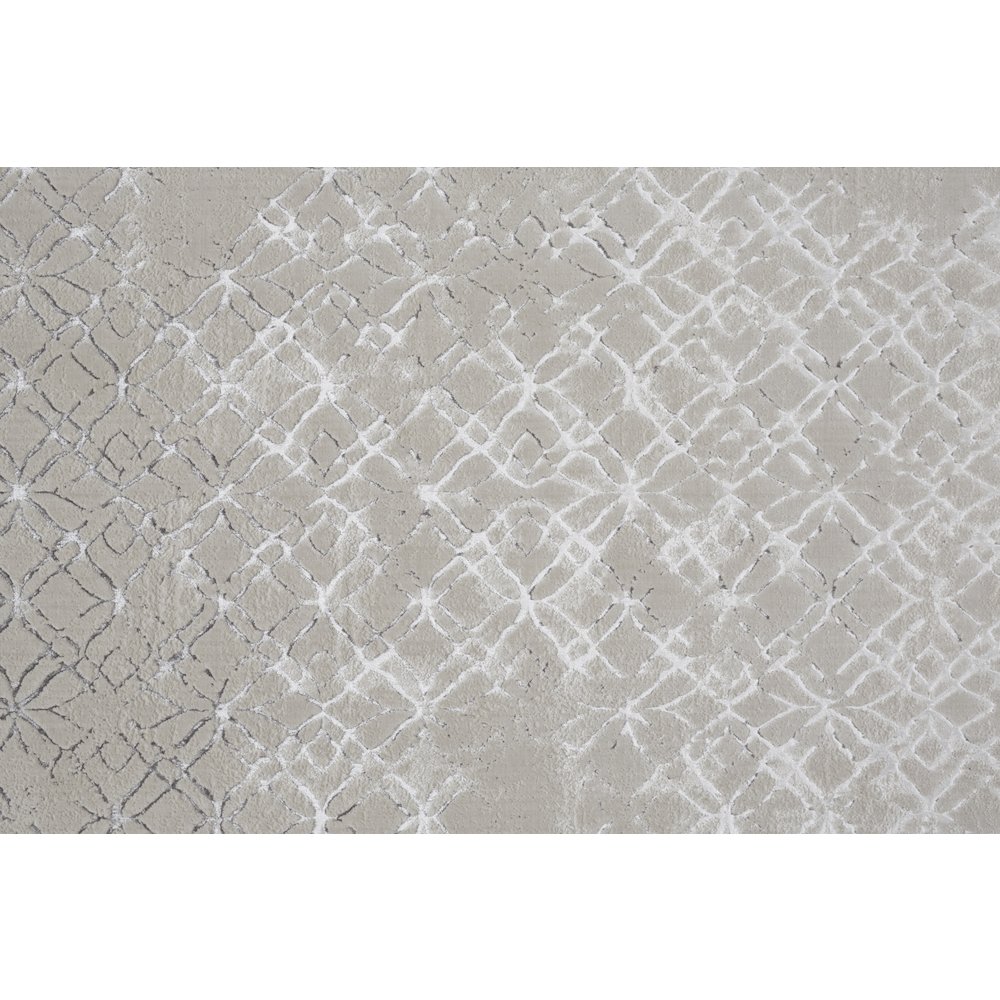 Micah Modern Distressed, Silver/Gray/White, 13' x 20' Area Rug. Picture 6