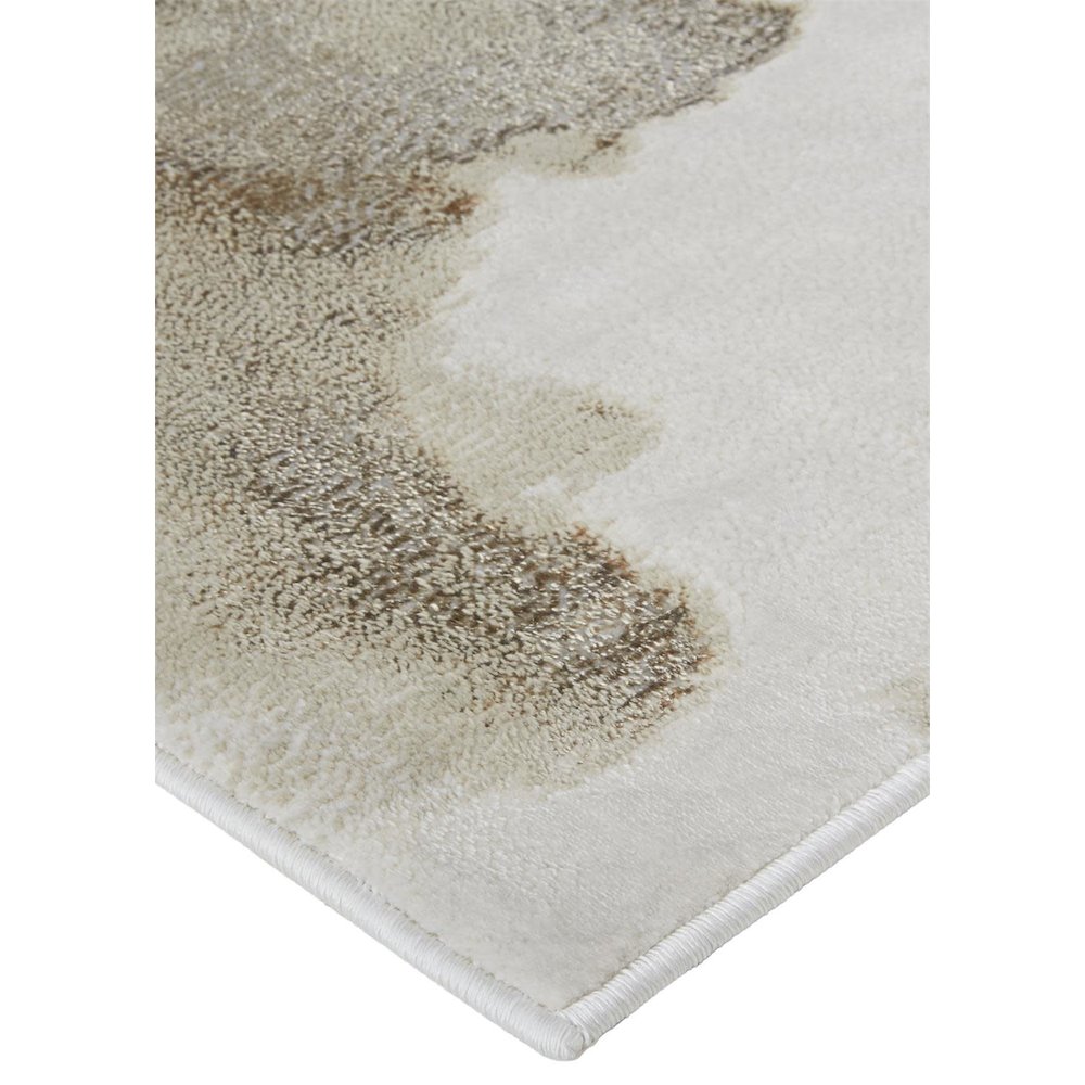 Aura Modern Abstract, Ivory/Tan/Gray, 8' x 10' Area Rug. Picture 3