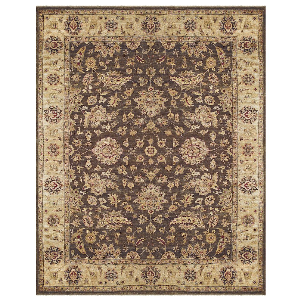Drake Traditional Persian, Brown/Gold/Tan, 5'-6" x 8'-6" Area Rug. Picture 1