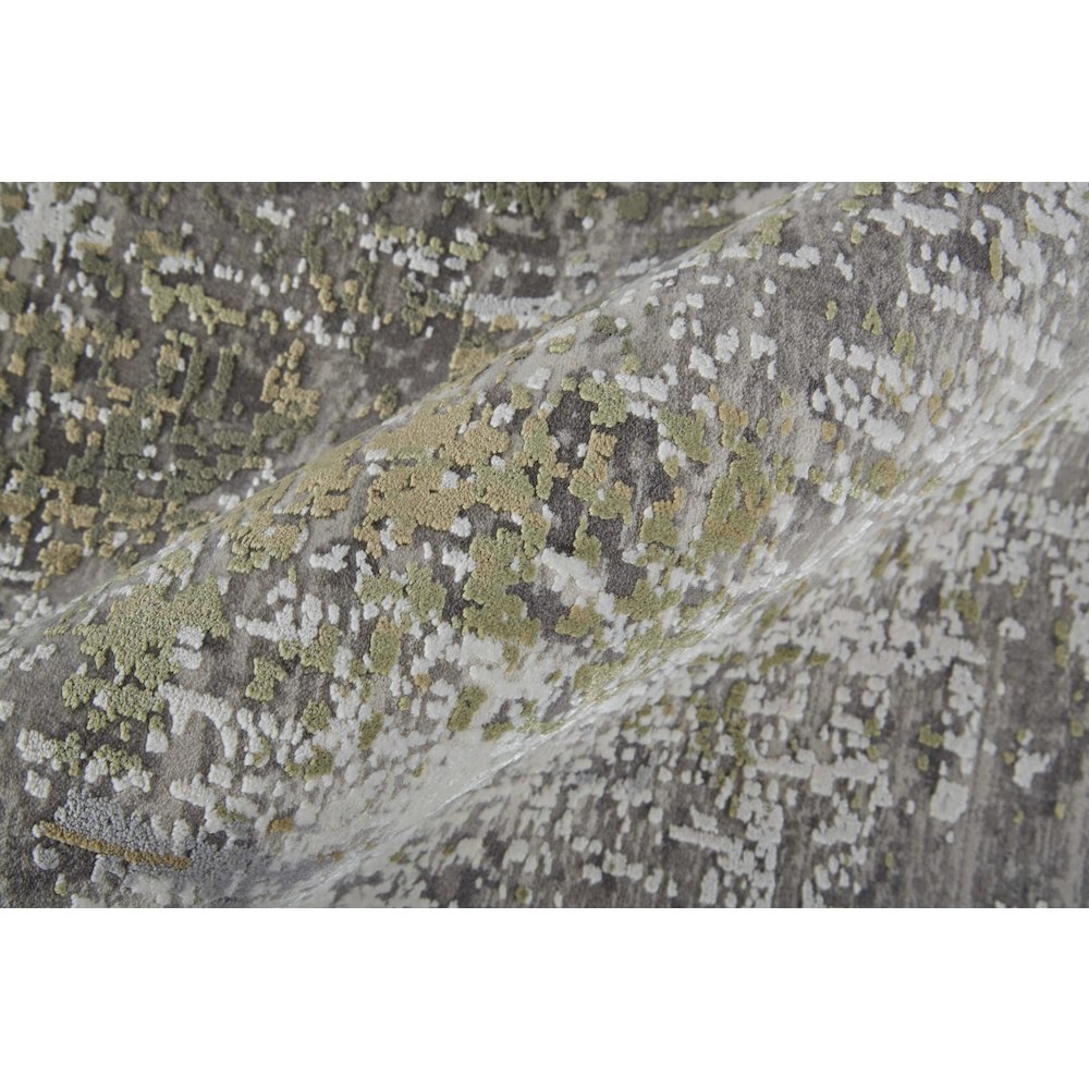Cadiz Modern Abstract, Green/Gray/Ivory, 12' x 18' Area Rug. Picture 4