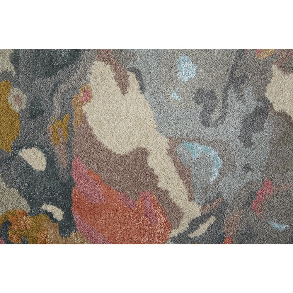 Dafney Transitional Floral & Botanical, Blue/Pink/Gray, 2' x 3' Accent Rug. Picture 6