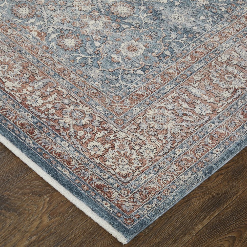 Marquette Transitional Oriental, Blue/Red, 2'-8" x 10' Runner. Picture 3