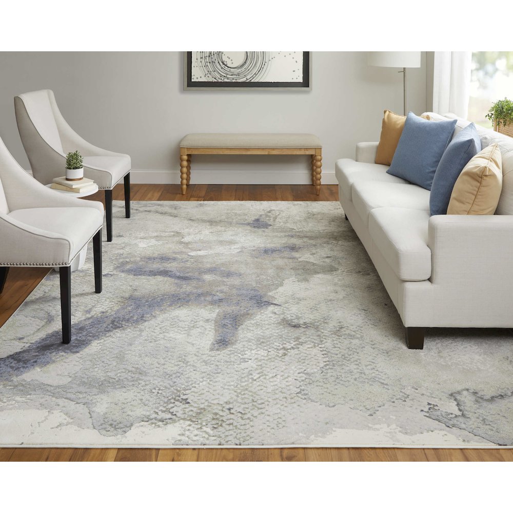 Clio Modern Abstract, Taupe/Brown/Black, 10' x 13'-2" Area Rug. Picture 2