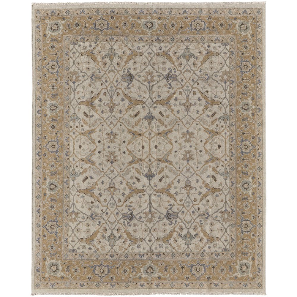 Corbitt Traditional Oriental, Ivory/Gold, 2' x 3' Accent Rug. Picture 1