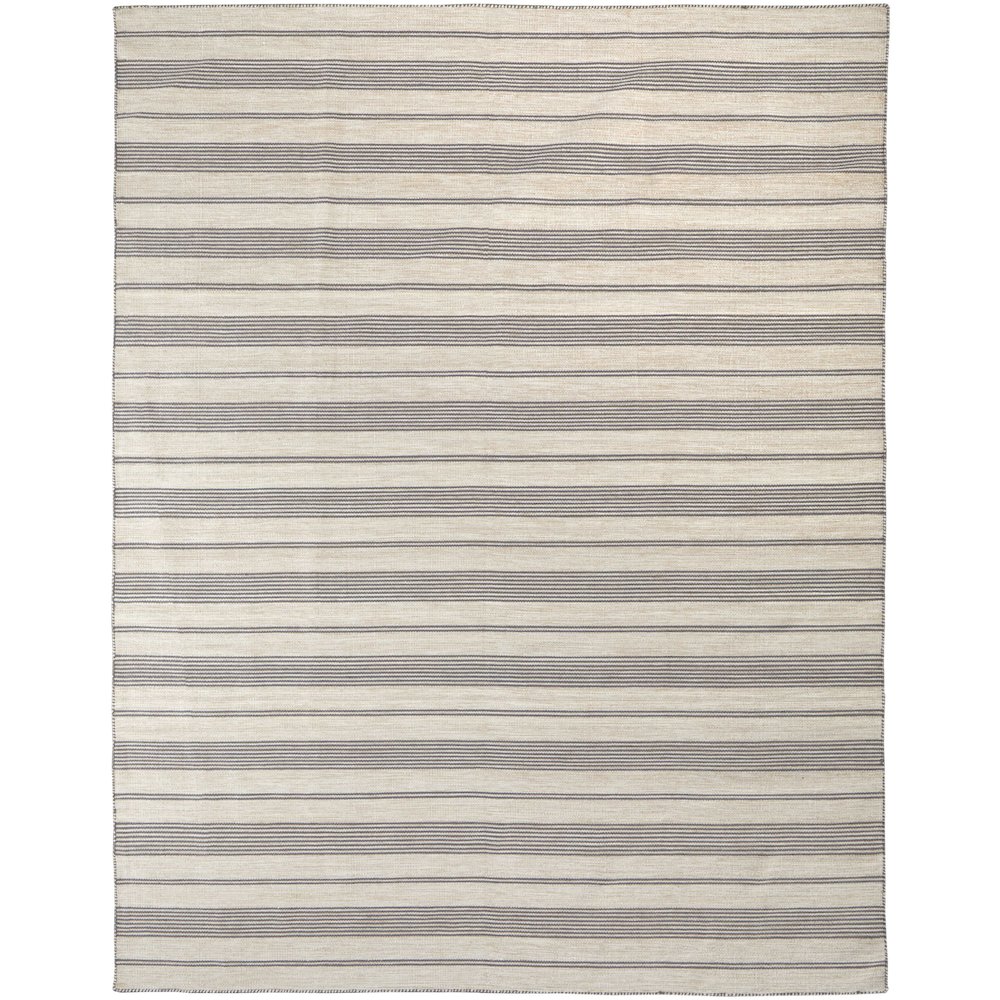 Duprine Transitional Stripes, Gray/Ivory, 10' x 14' Area Rug. Picture 1
