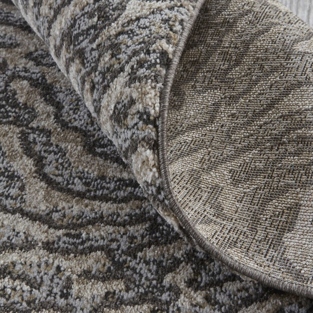 Vancouver Modern Abstract, Gray/Taupe/Ivory, 5' x 8' Area Rug. Picture 7