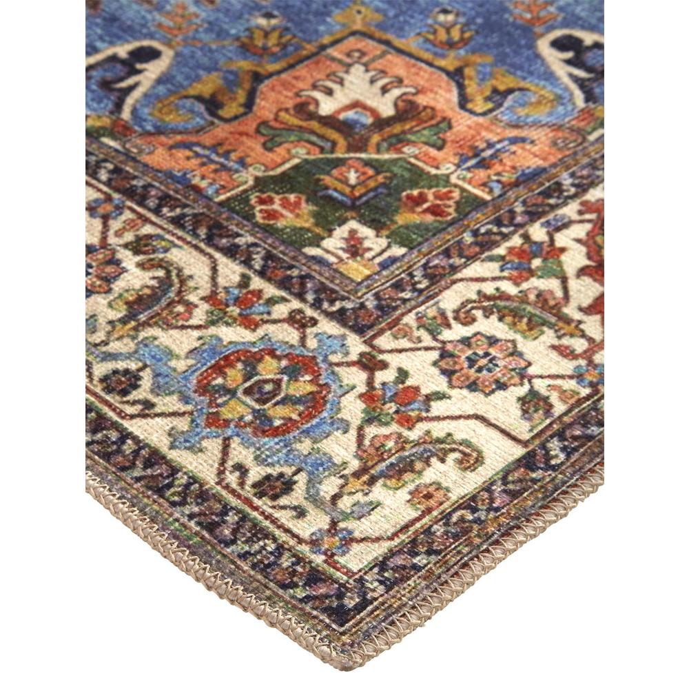 Percy Vintage Medallion Rug, Rust/Nav Blue/Beige, 5ft-3in x 7ft-6in Area Rug, PRC39AHFBLURSTE76. Picture 3
