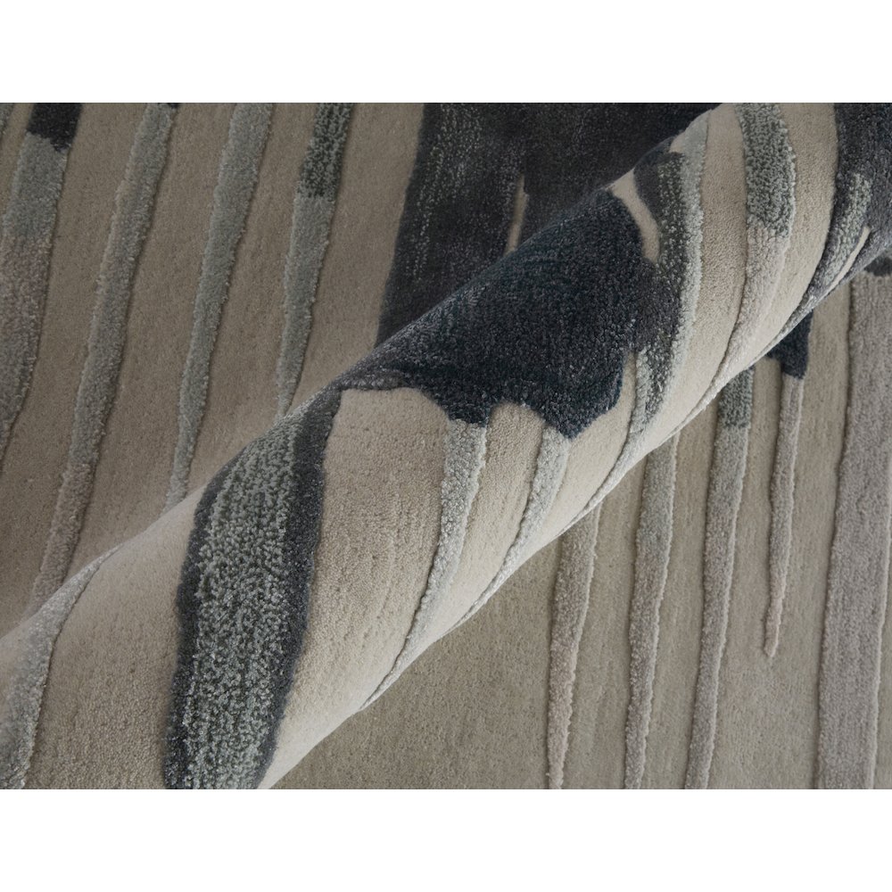 Anya Transitional Abstract, Ivory/Blue/Gray, 2' x 3' Accent Rug. Picture 6