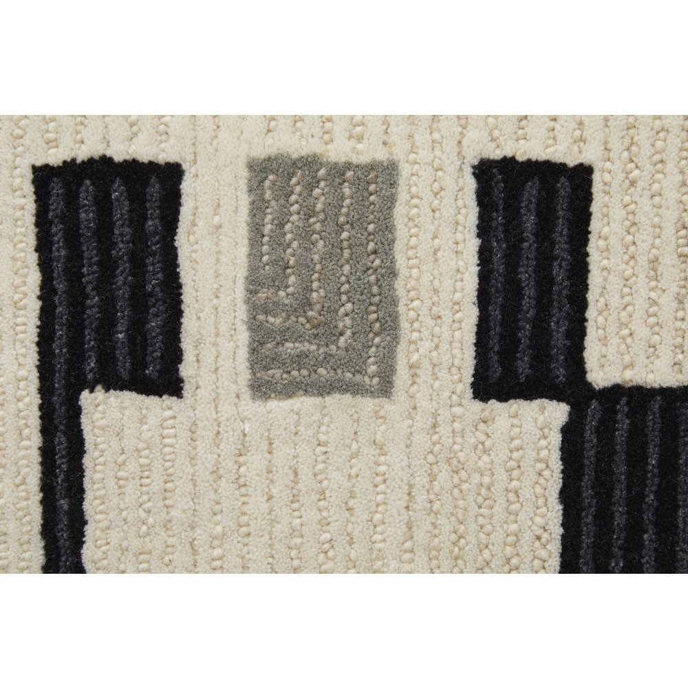 Maguire Transitional Abstract, Ivory/Taupe, 9' x 12' Area Rug. Picture 6