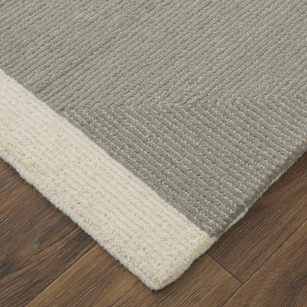 Maguire Transitional Abstract, Taupe/Black, 9' x 12' Area Rug. Picture 3