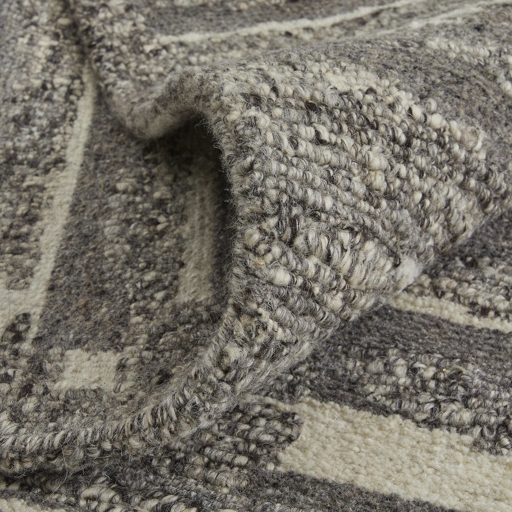 Navaro Modern Abstract, Gray/Taupe/Ivory, 8'-6" x 11'-6" Area Rug. Picture 7