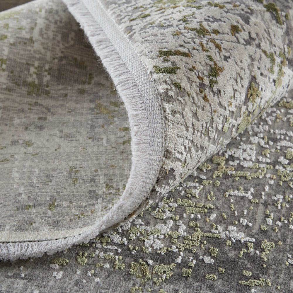 Cadiz Modern Abstract, Green/Gray/Ivory, 12' x 18' Area Rug. Picture 6