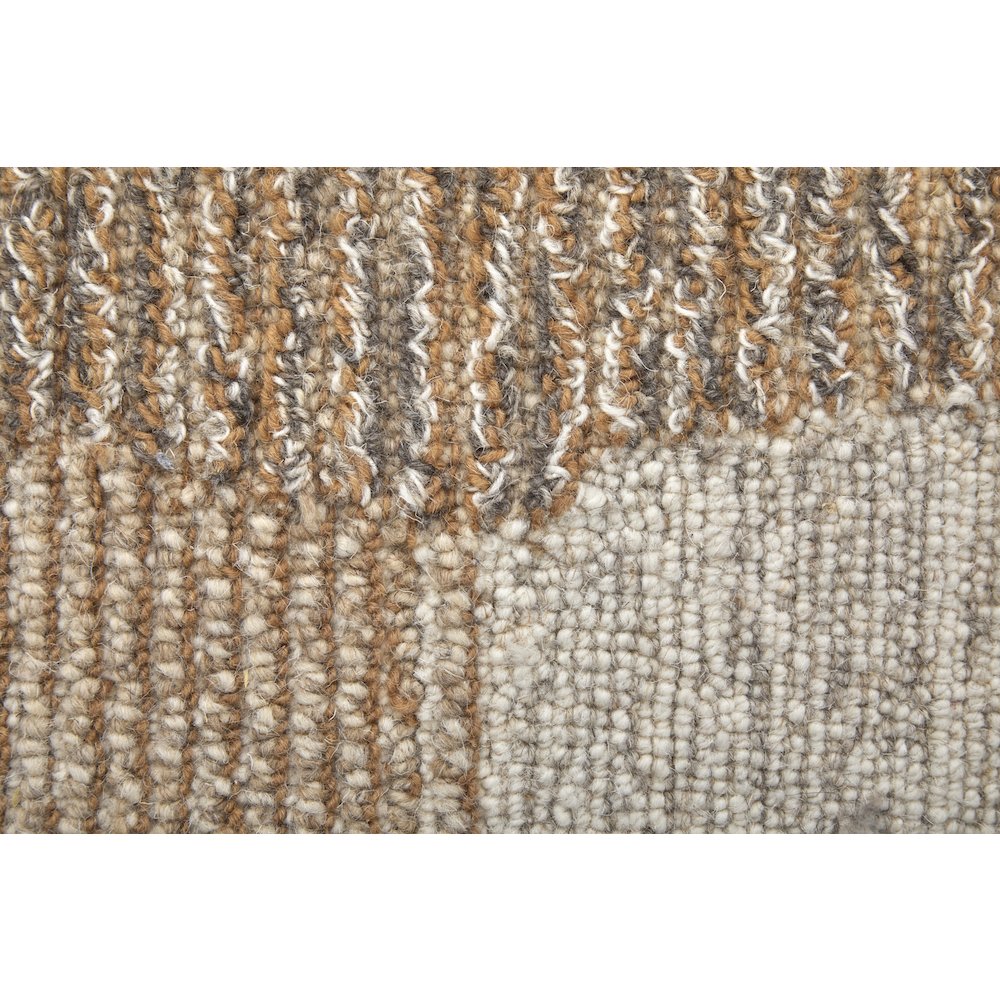 Pollock Modern Abstract, Brown/Tan/Ivory, 5' x 8' Area Rug. Picture 6