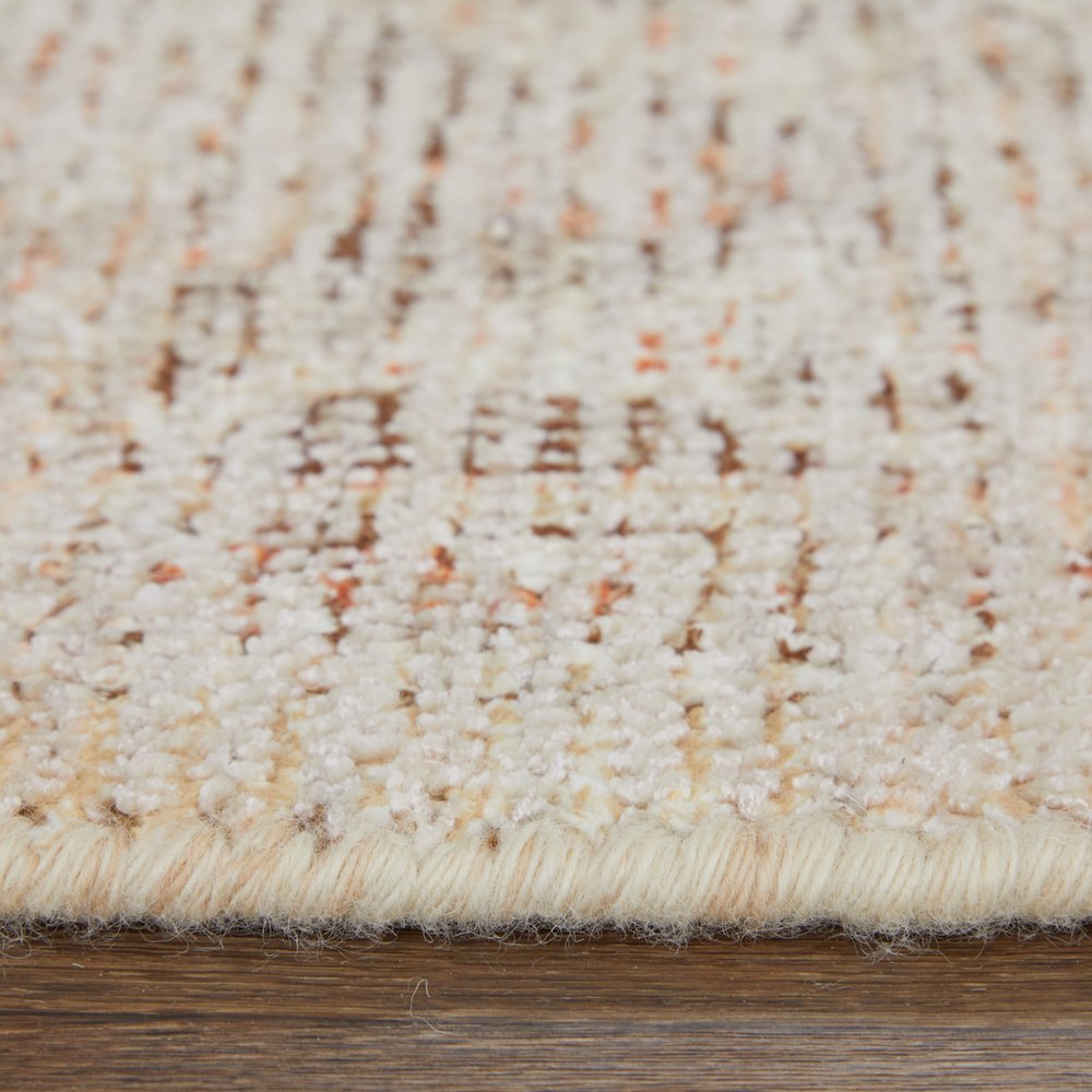 Caldwell Transitional Medallion, Orange/Tan/Ivory, 2' x 3' Accent Rug. Picture 7