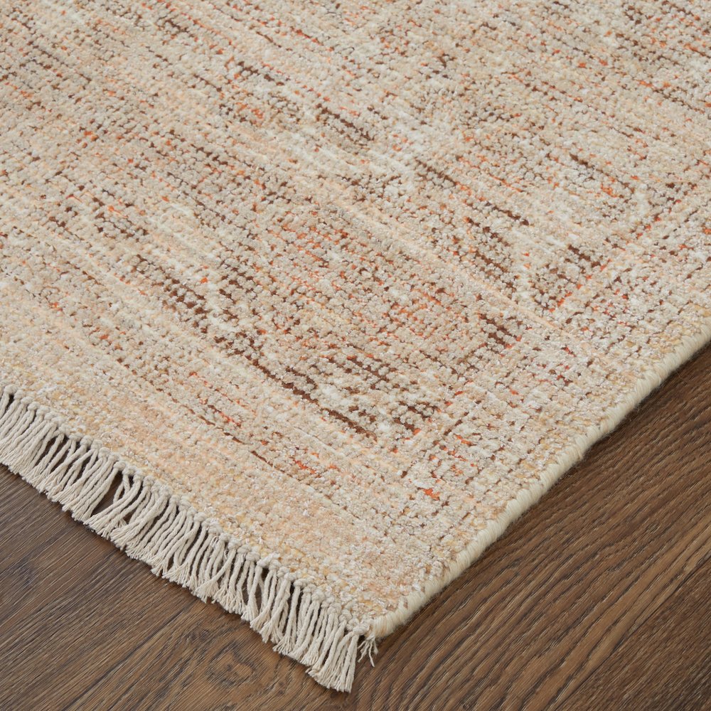 Caldwell Transitional Medallion, Orange/Tan/Ivory, 2' x 3' Accent Rug. Picture 2
