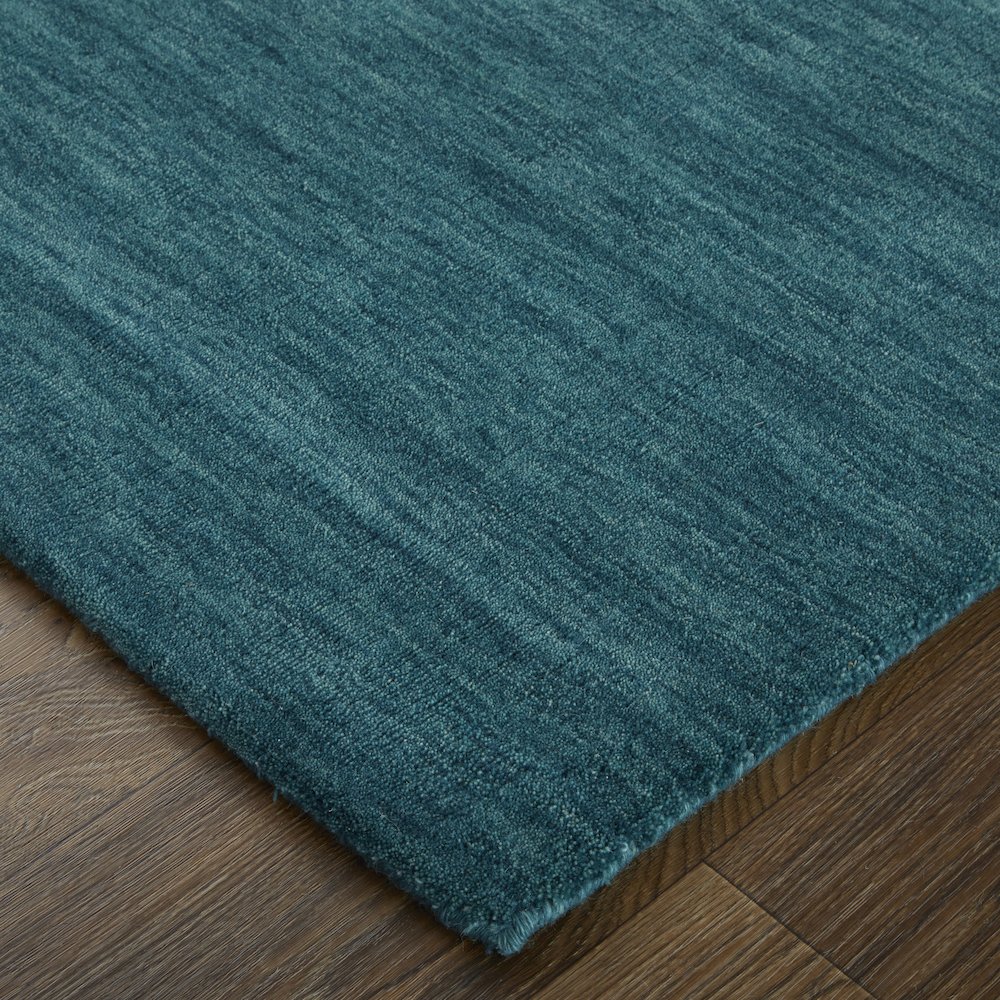 Luna Hand Woven Marled Wool Rug, Teal Blue/Green, 8ft x 8ft Round, 5798049FTEL000N80. Picture 4