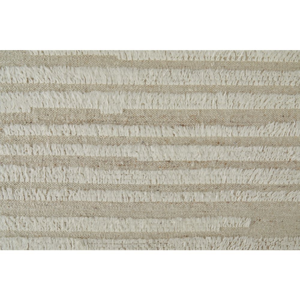 Ashby Transitional Stripes, White/Tan, 3'-6" x 5'-6" Accent Rug. Picture 6