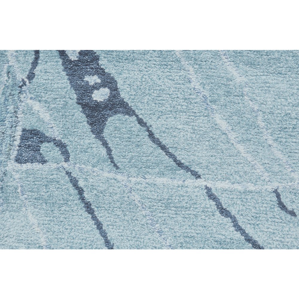 Cosmo Transitional Abstract, Blue/Green/Gray, 5' x 8' Area Rug. Picture 4